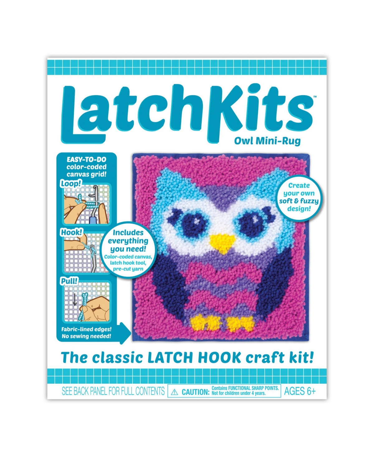 Kahootz Owl Latch Hook Kit