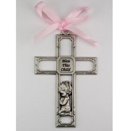 Girl Crib Medal Pink Ribbon 3 1/2 Great Gift Baby Shower | Gift Ideas | Best Price Guarantee | Delivery Guaranteed | 30 Day Money Back Guarantee
