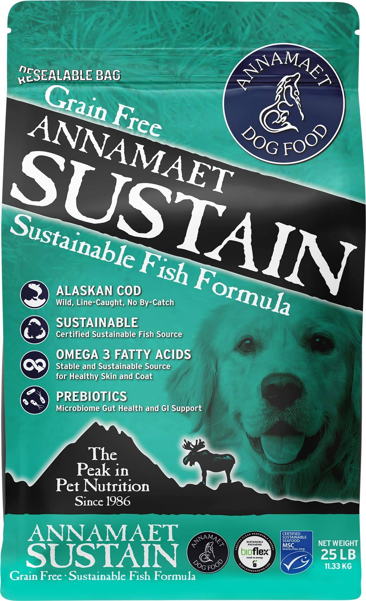 Annamaet Grain-Free Sustain Formula Dry Dog Food, 25-lb BAG.