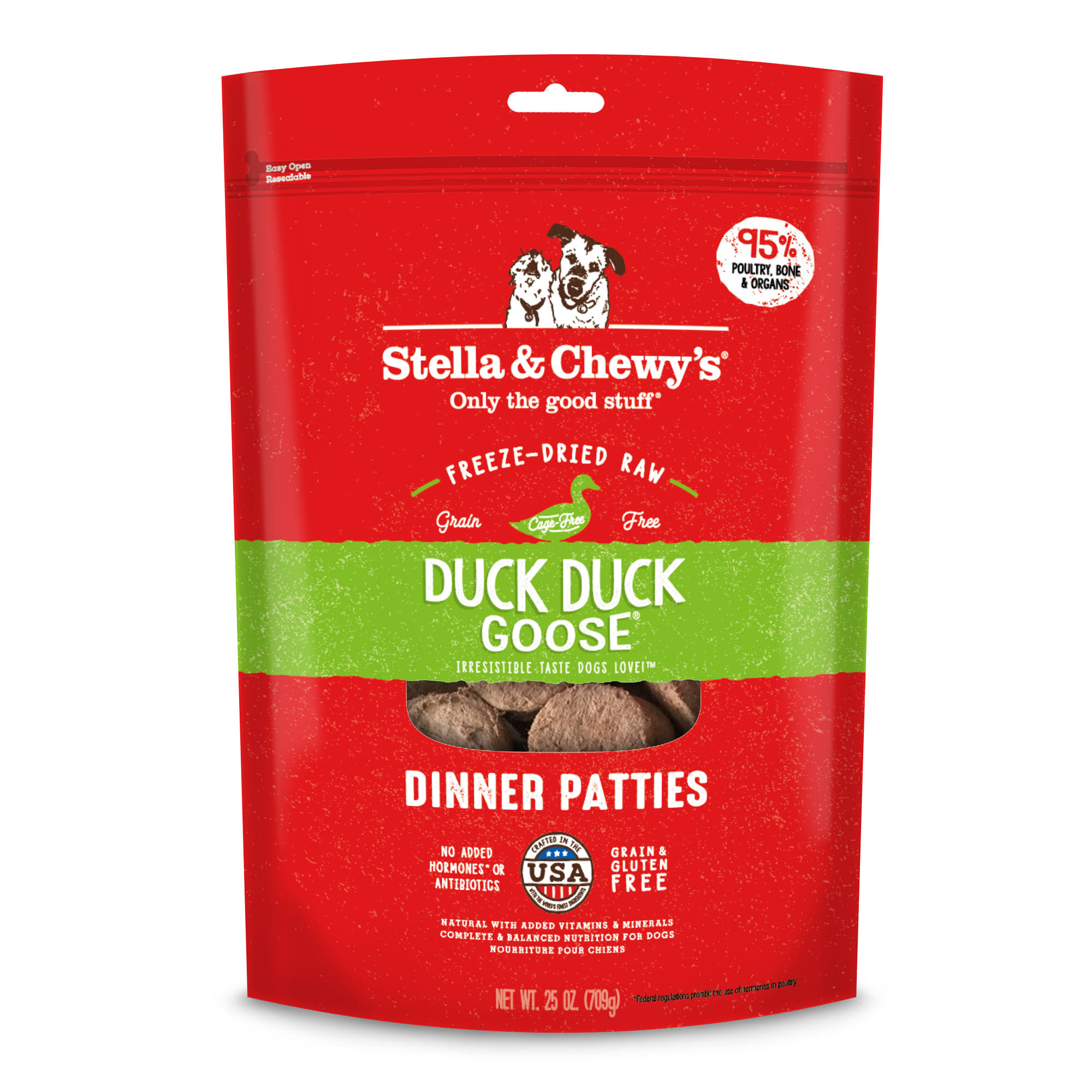 Stella and Chewy's Freeze Dried Dog Food - Duck Duck Goose Dinner Patties