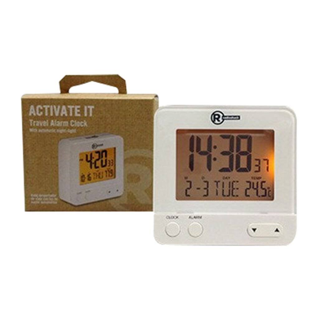 Radio Shack Travel Alarm Clock with Auto Night-Light & Room Temperature 6301462