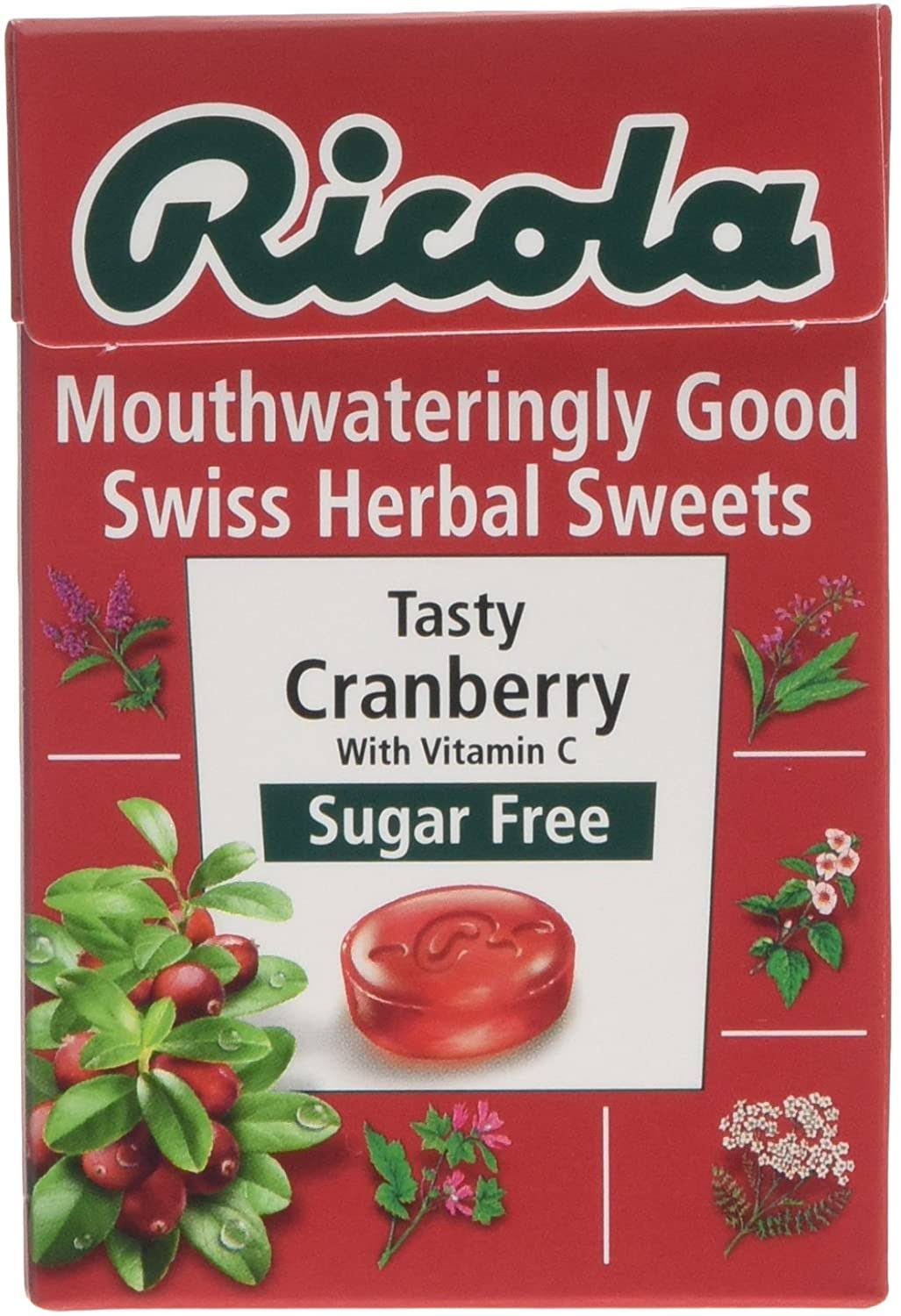 Ricola Sugar Free Herb Drops - Cranberry, 45g