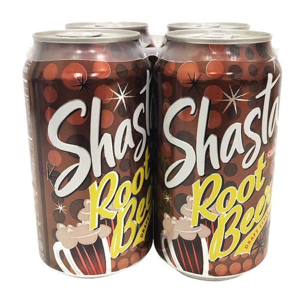 Shasta Can Soda Root Beer 12oz Can 4pk