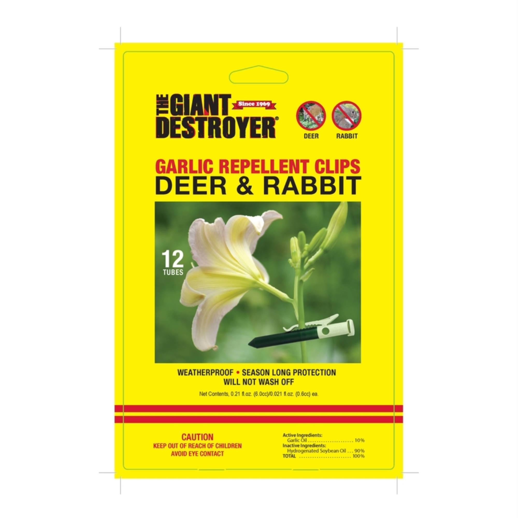 Giant Destroyer Deer and Rabbit Repellent Clip - 12 Pk