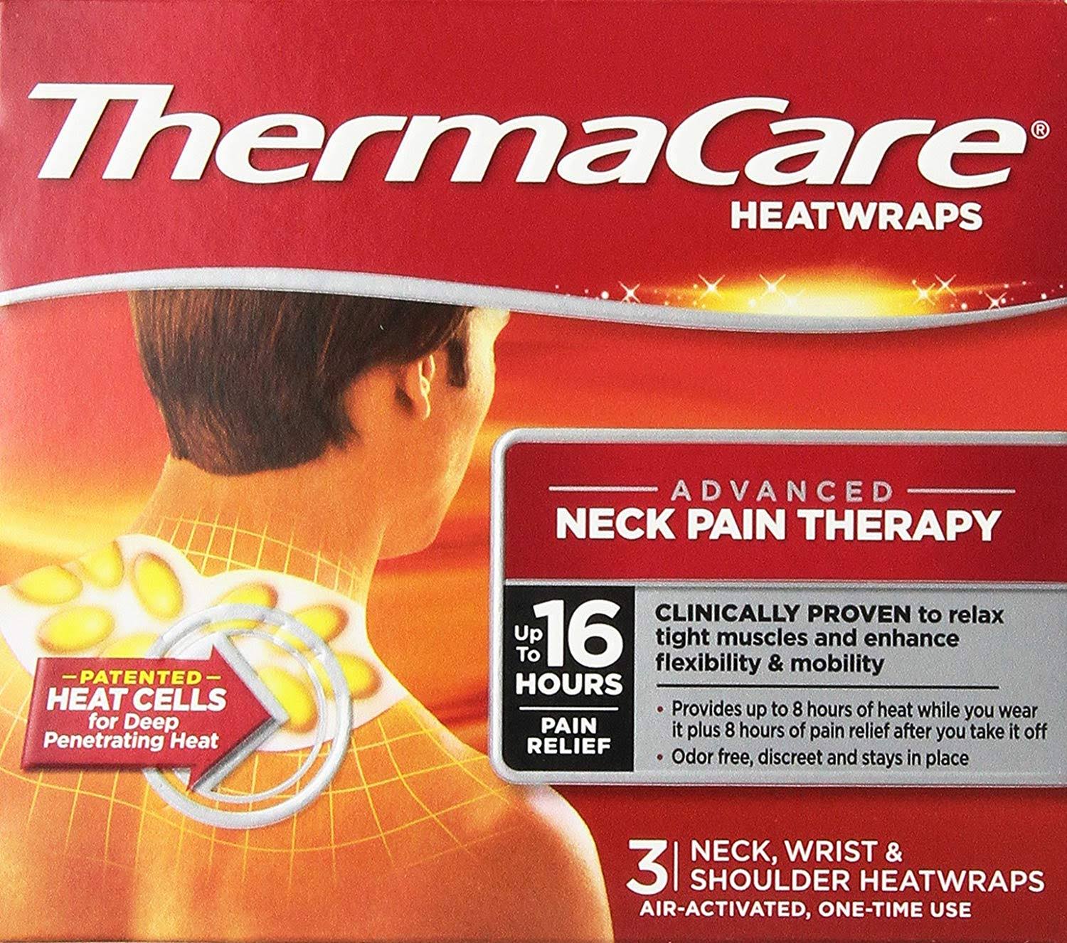 Therma Care Therapeutic Pain Relief Heat Wraps - 3pk