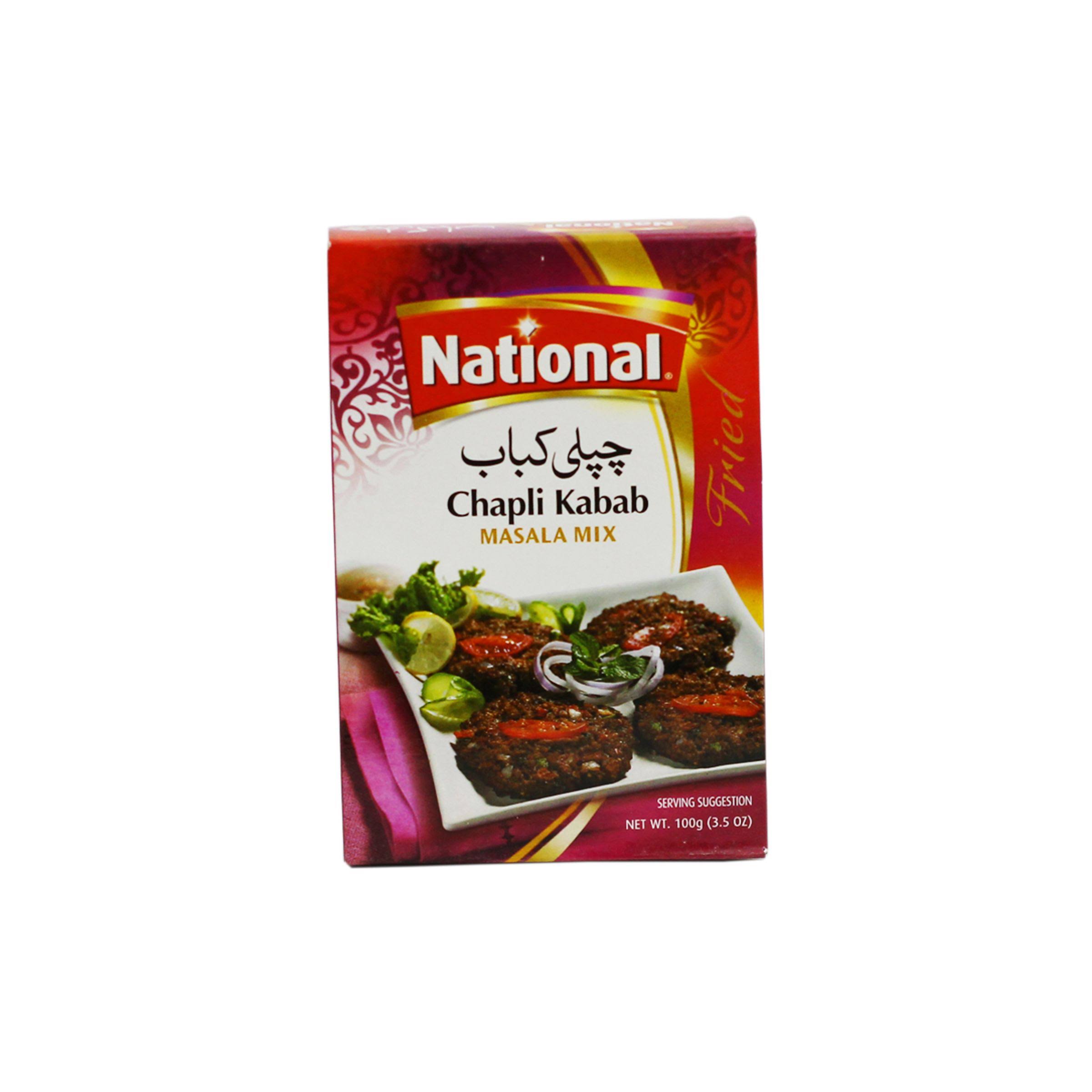 National Foods Chapli Kabab Recipe Mix 2.53 Oz (72g) | South Asian Bbq Masala Powder | Traditional Spicy Cusine | Box Pack National 72g (pack Of 1)