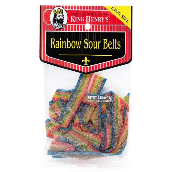 King Henry's Rainbow Sour Belts - 2.65 oz