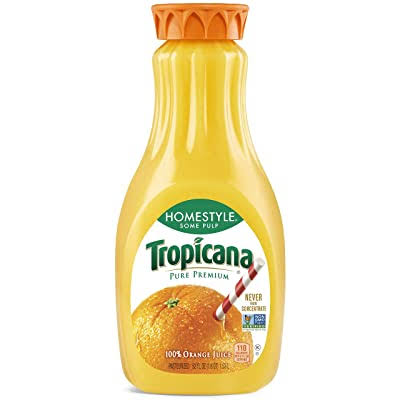 Tropicana Orange Juice - Homestyle Some Pulp, 52oz