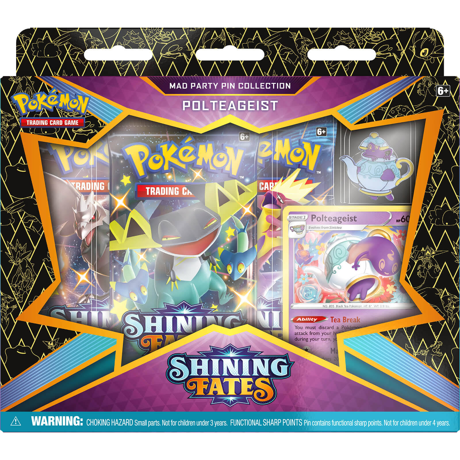 Pokemon TCG: Shining Fates Mad Party Pin Collection (Assortment)