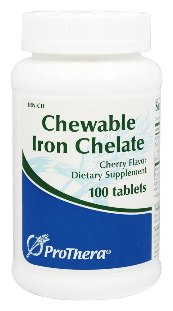 Klaire Labs Chewable Iron Chelate - 30 Milligrams Elemental Iron, Easy