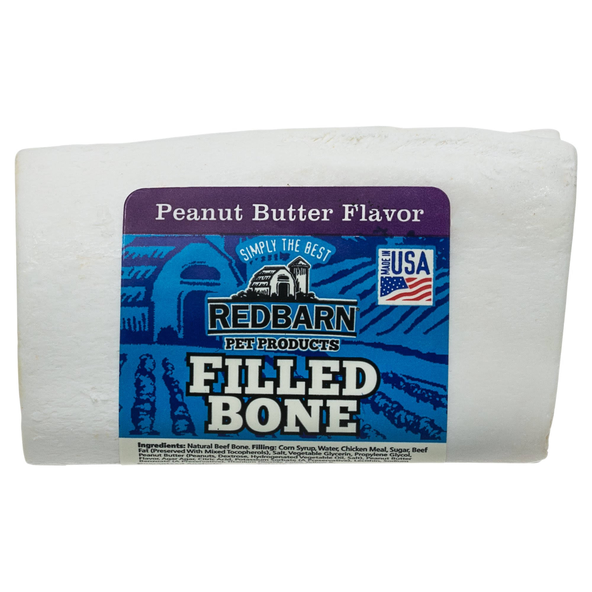 Redbarn Pet Products Filled Bone - Peanut Butter, Small