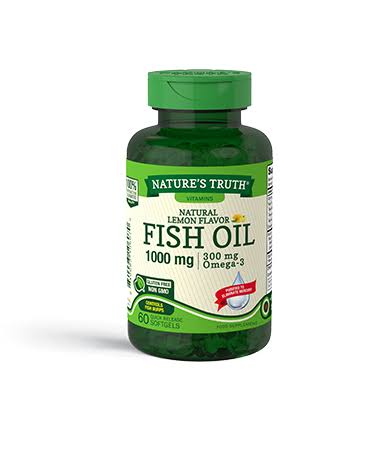 Nature's Truth Fish Oil Supplement - Lemon Flavor, 60 Count
