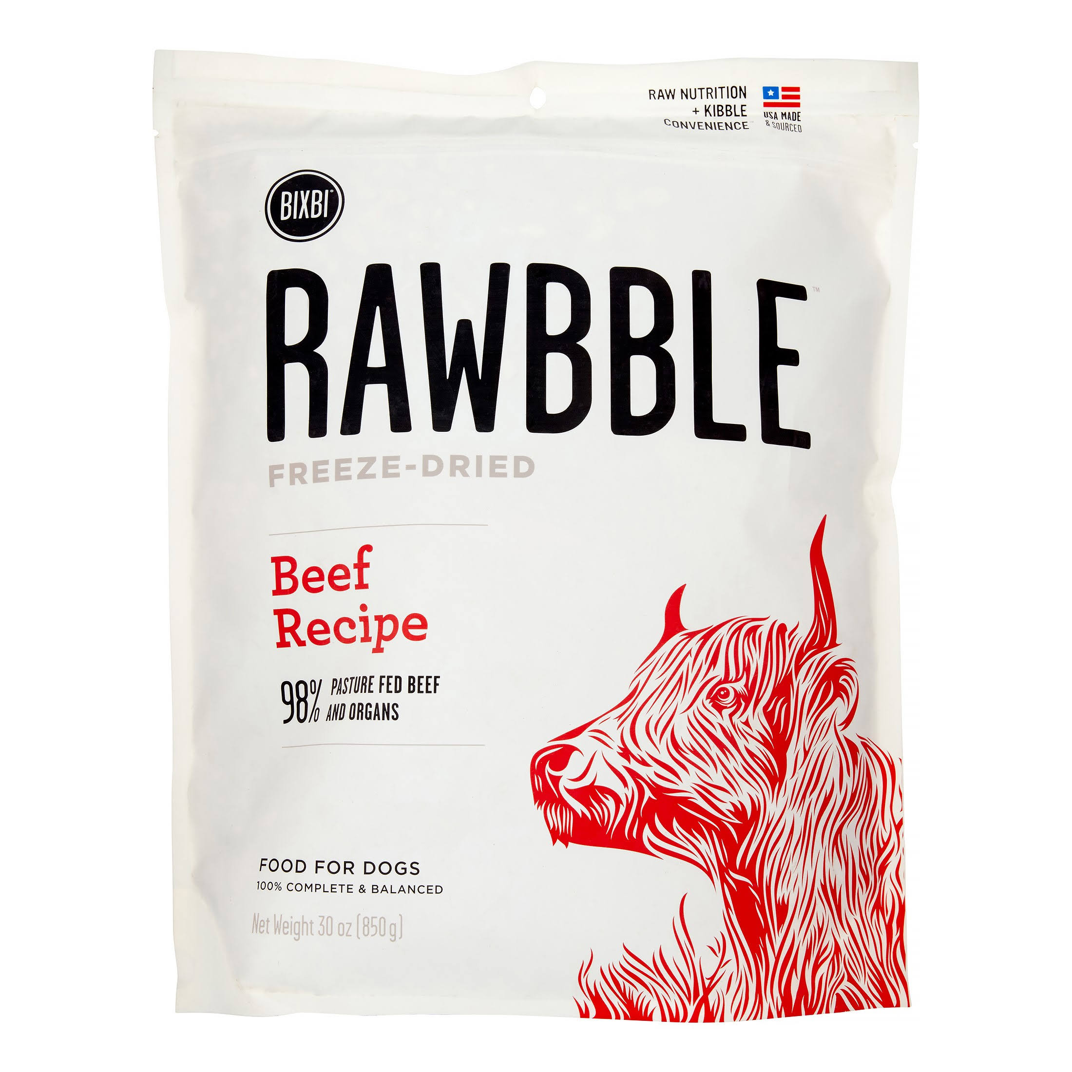 RAWBBLE FREEZE DRIED DOG FOOD - BEEF RECIPE 26OZ
