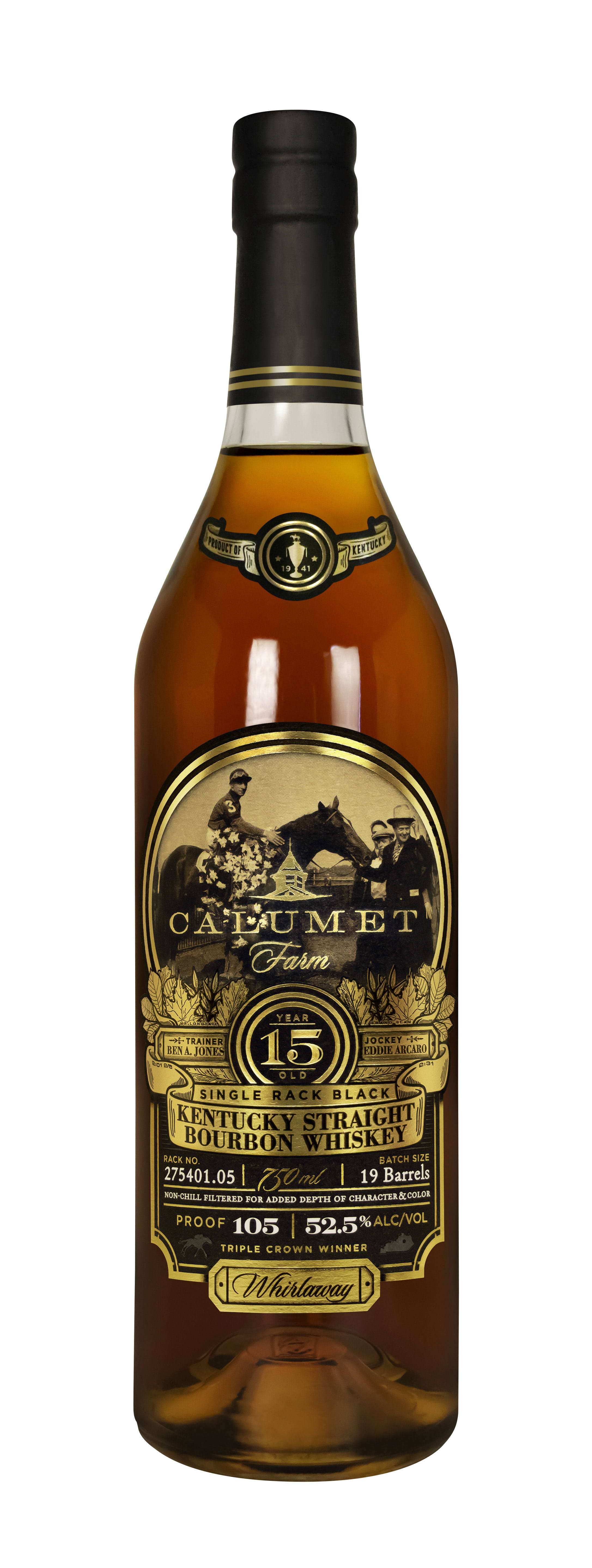 Calumet Farm 15 Year Old Single Rack Black Bourbon 750ml Bottle