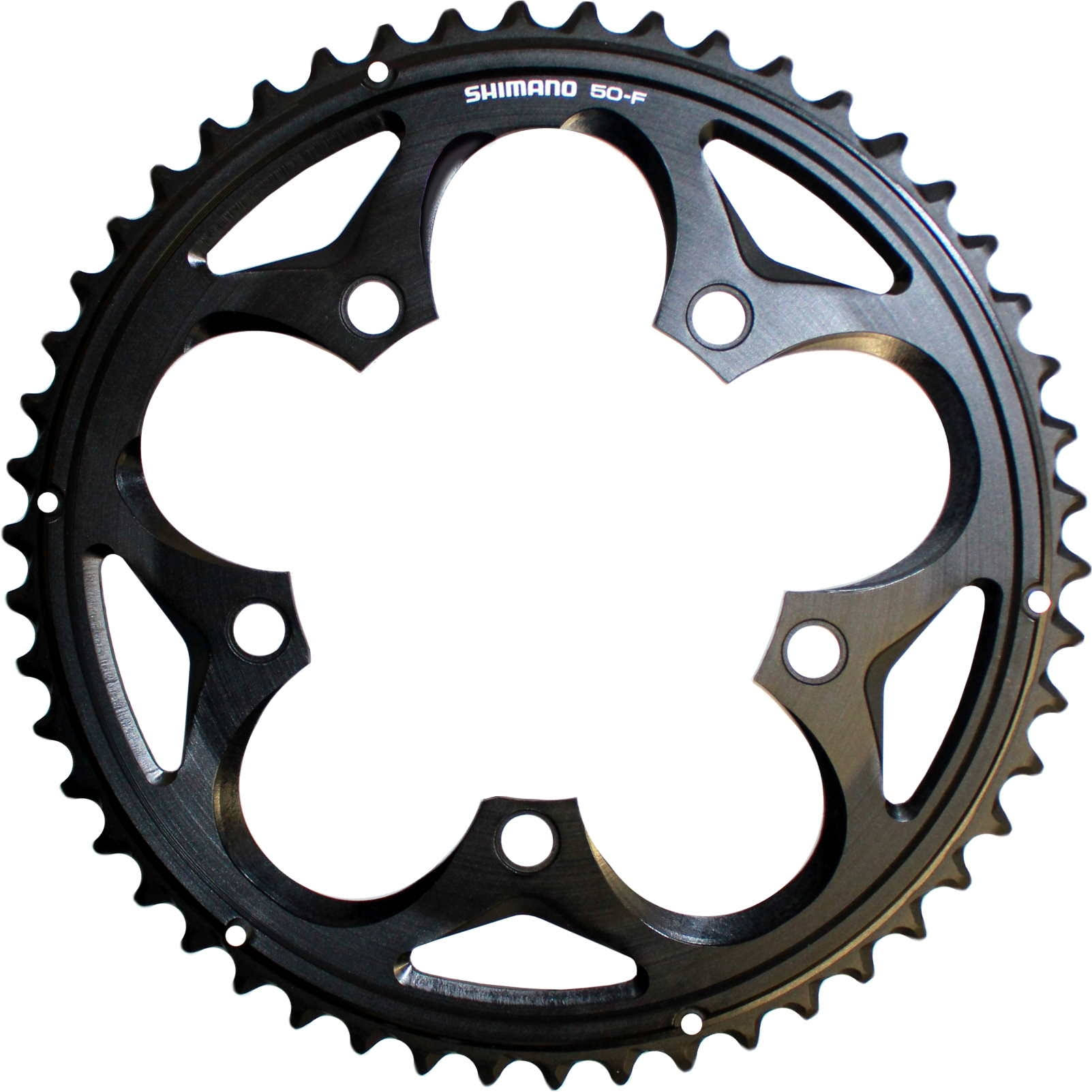 Shimano 105 5750-L 10-speed Black Bicycle Chainring - 50T X 110mm