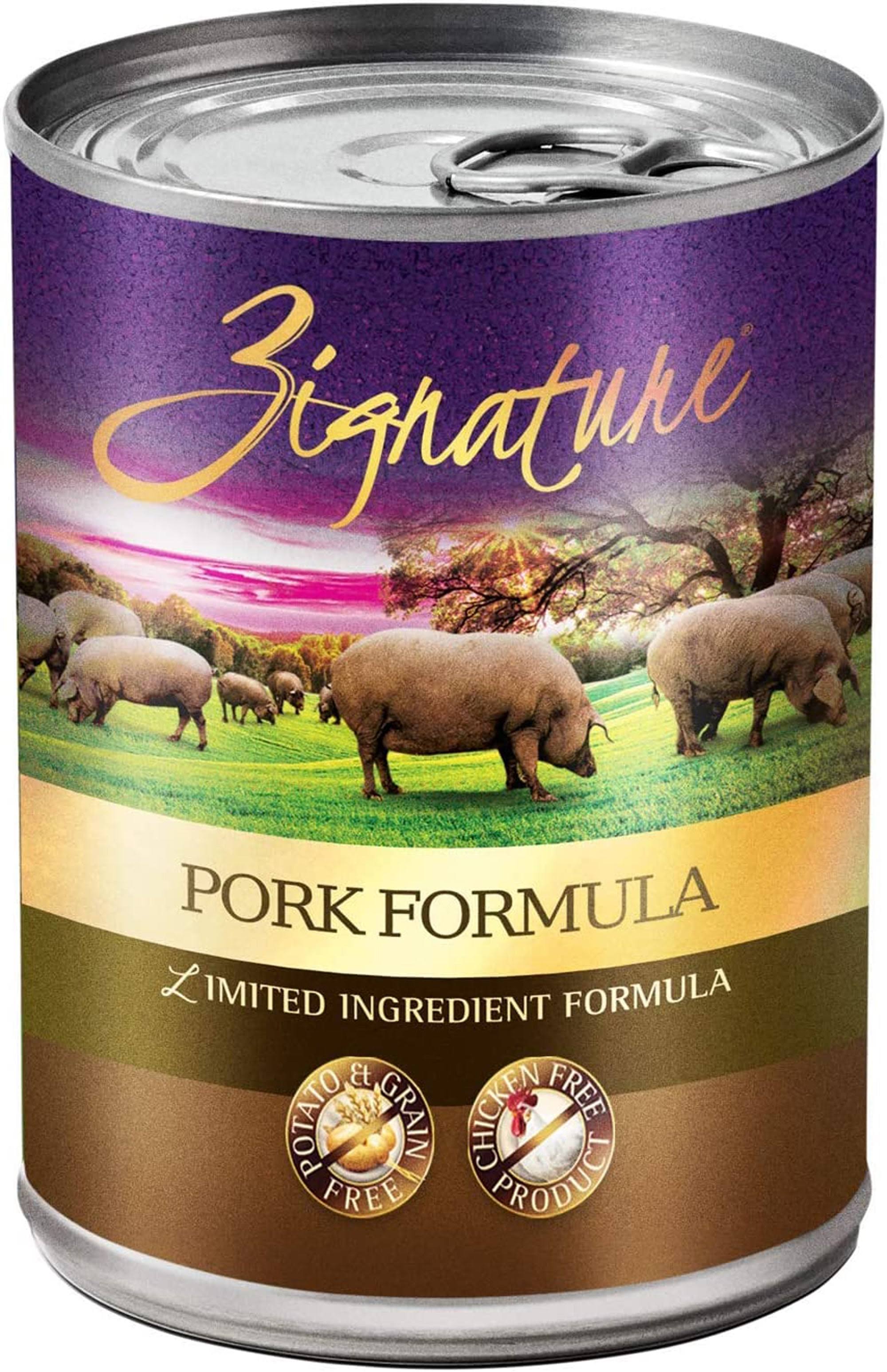 Zignature 12713164 Pork Formula Canned Dog Food 12 Pack