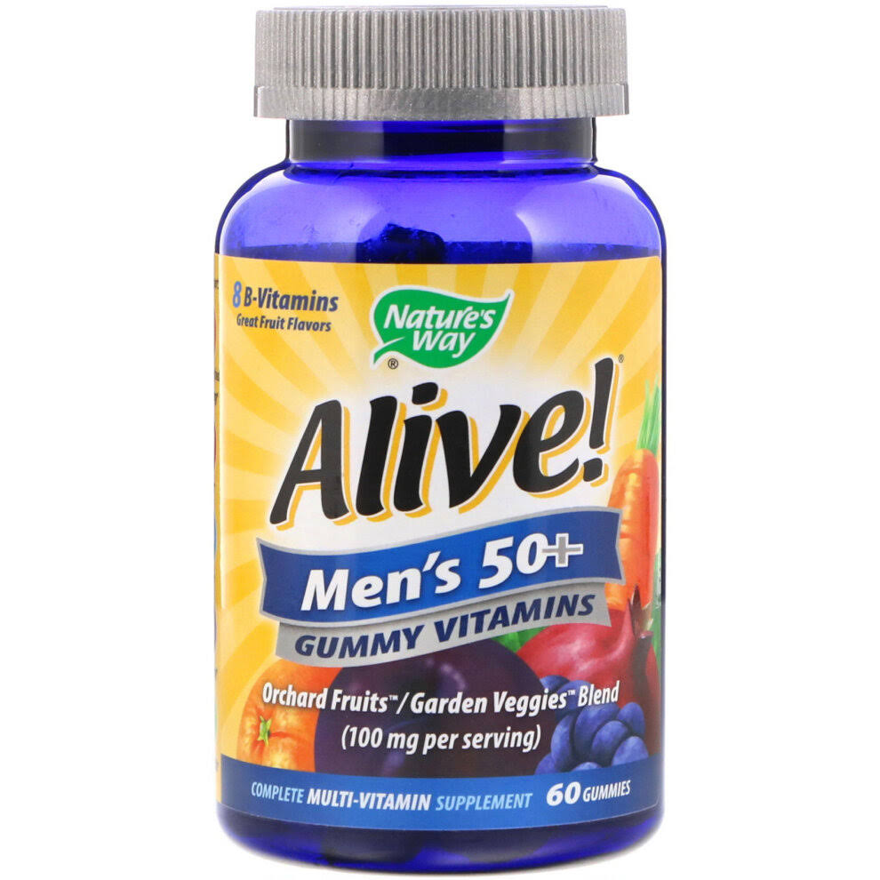 Nature's Way Alive! Men's 50+ Gummy Vitamins Gummies - 60 Pack
