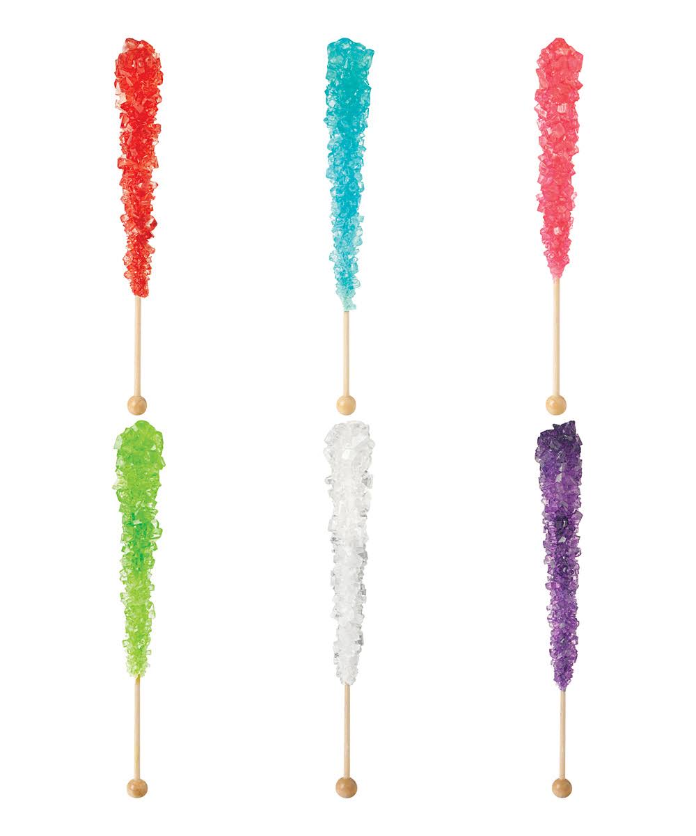 Fun Express Crystal Rock Candy Pops, Assorted - 1 count