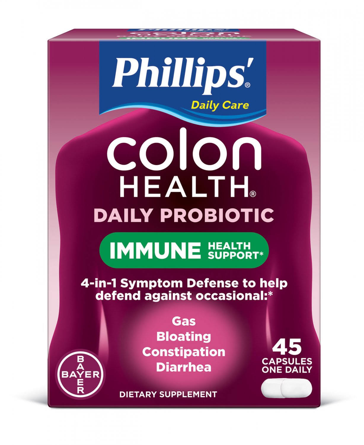 Bayer Phillips' Colon Health Probiotic Caps Capsules - 45 Capsules