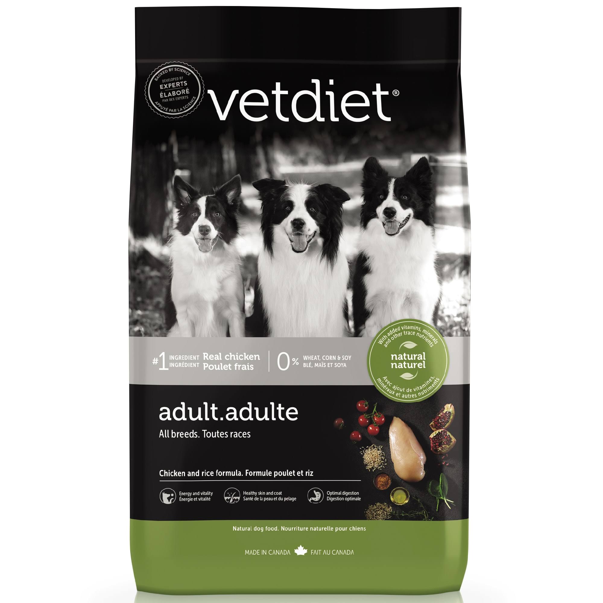 Vetdiet Chicken & Rice Formula Adult All Breeds Dry Dog Food, 30 lbs