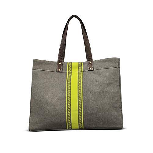 Maika Recycled Canvas Carryall Tote Bag Grey Size One Size