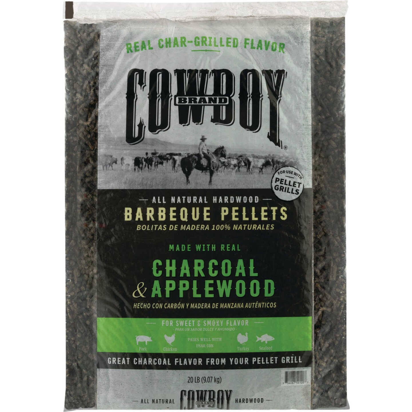 Cowboy Charcoal Duraflame Cowboy 100536 20 Lbs Charcoal Apple Pellets