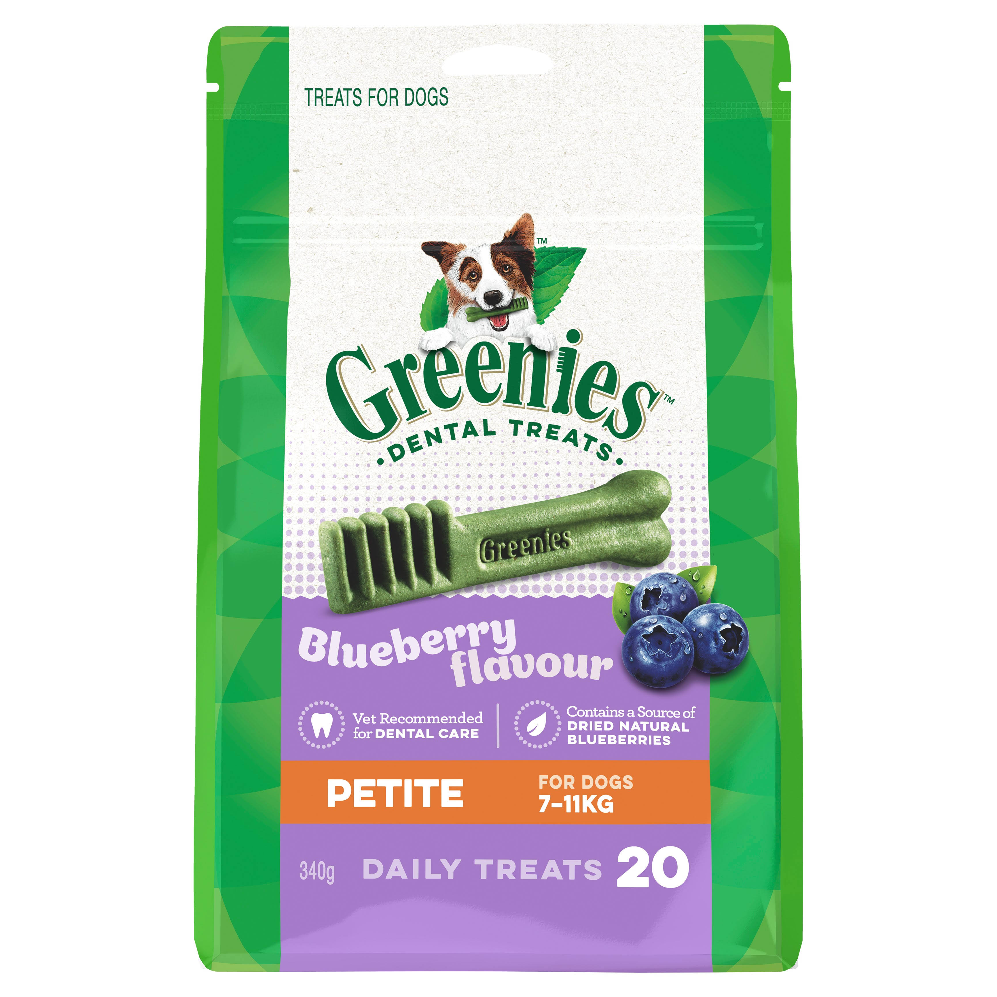 Greenies Blueberry Dental Treats Petite 340g