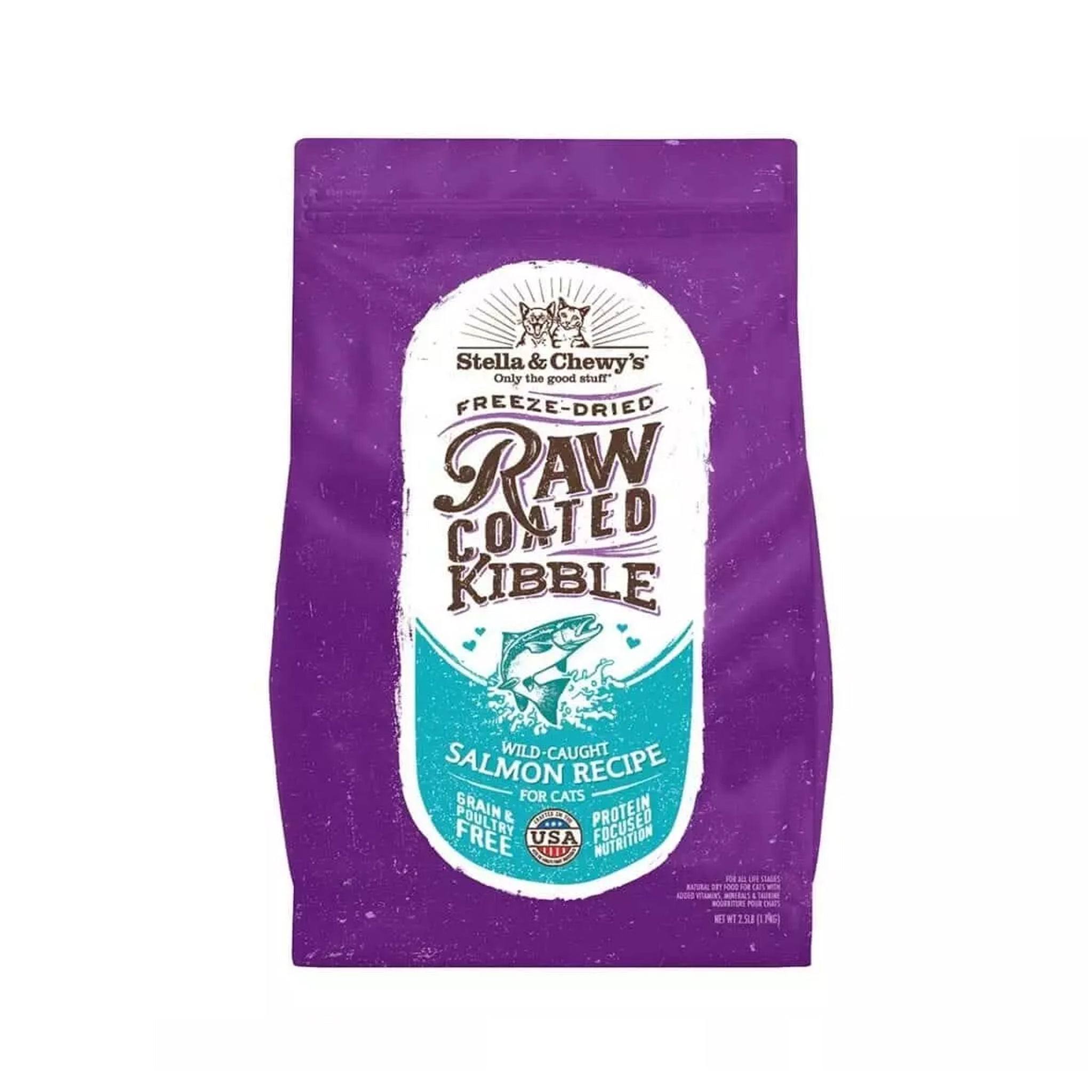 Stella & Chewys Raw Coated Wild Caught Salmon Dry Cat Food, 10 lb