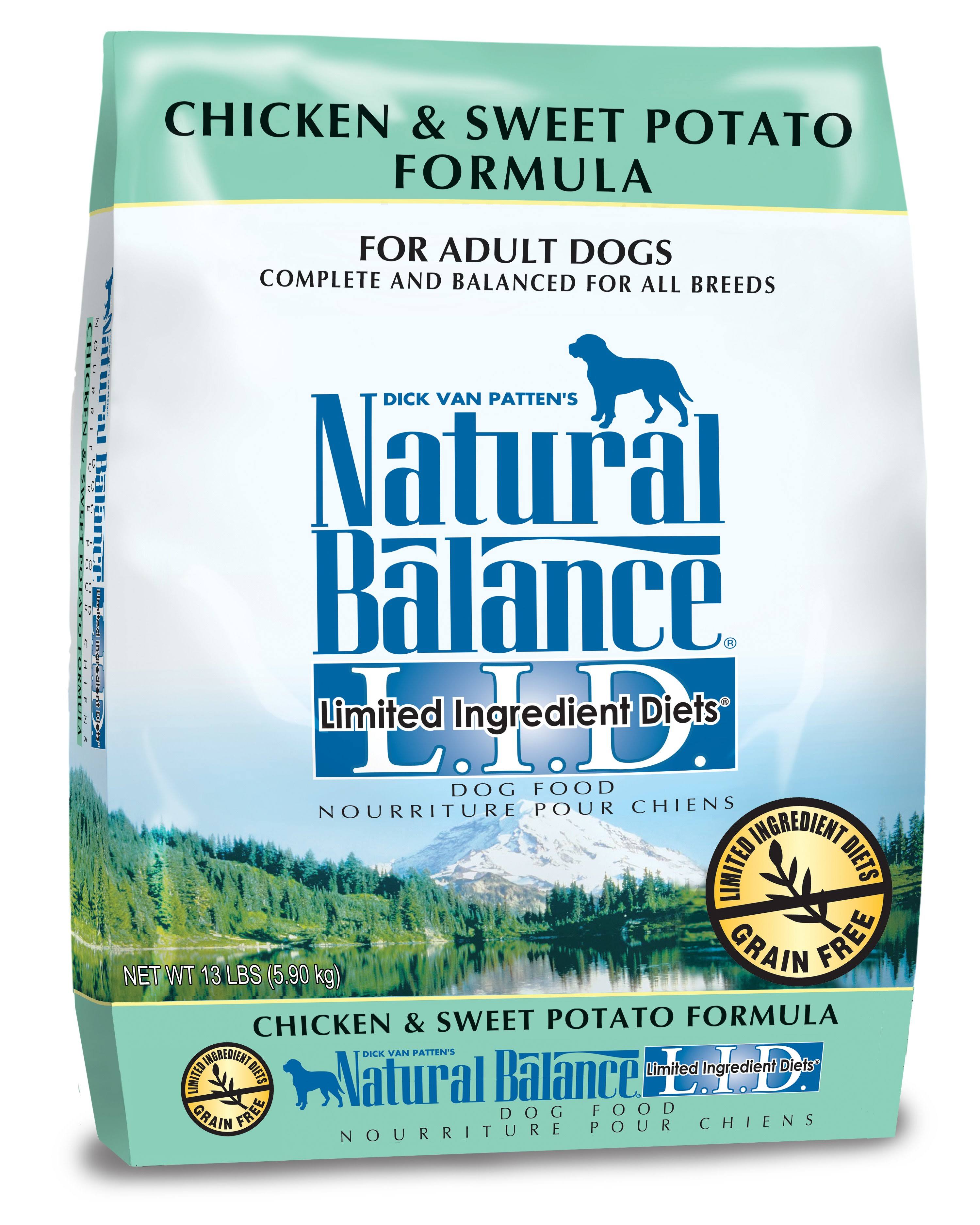 Natural Balance L.I.D. Limited Ingredient Diets Dog Food, Chicken & Sweet Potato Formula, For Adult Dogs - 13 lb