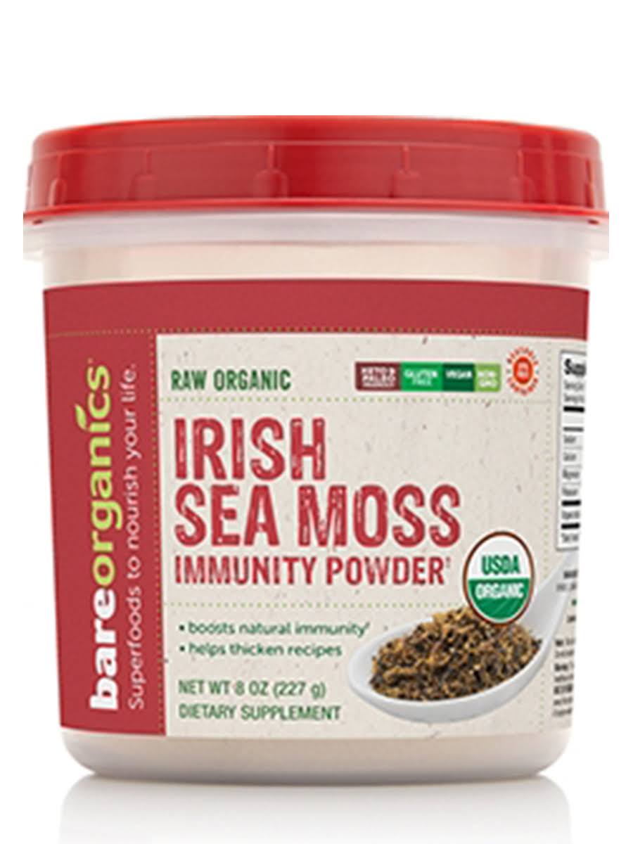 Bareorganics Irish Sea Moss Immunity Powder (Raw Organic) (8oz) 227g