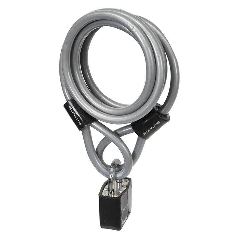 Sunlite Key Lock and Cable - 8mm x 6', Silver