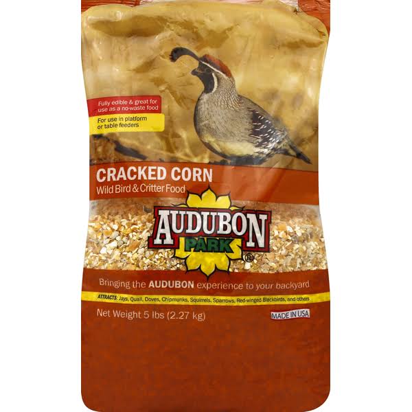 Audubon Park 100% Natural Cracked Corn Wildlife Bird Food - 5lb