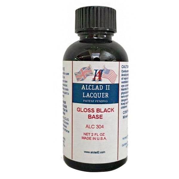 Alclad II Gloss Base Paint - Black, 2oz