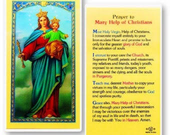 Holy Card, Laminated - Mary Help of Christians