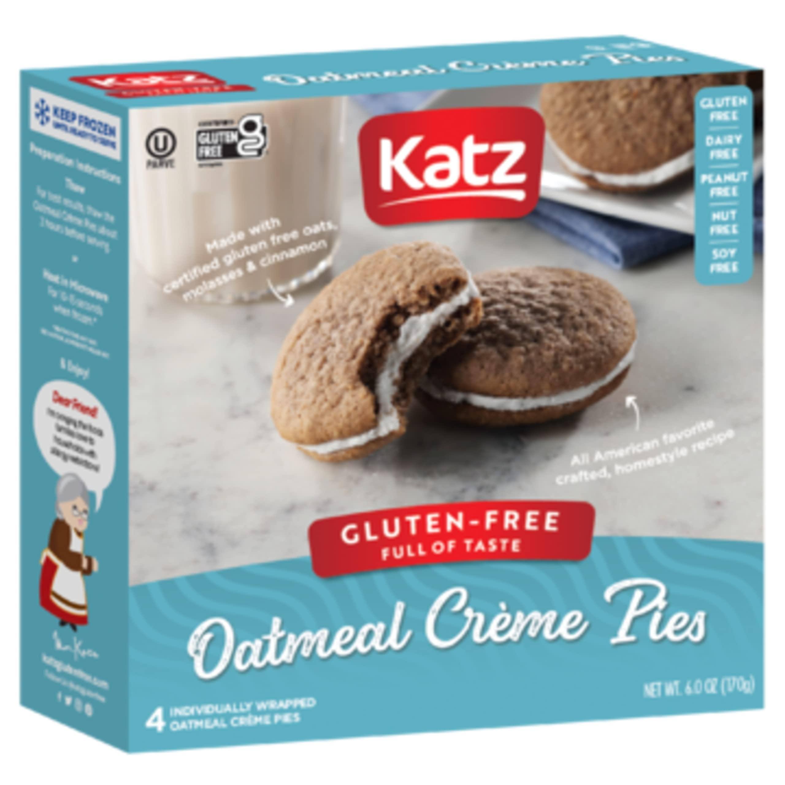 Katz Gluten Free Oatmeal Crme Pie Pack of 1