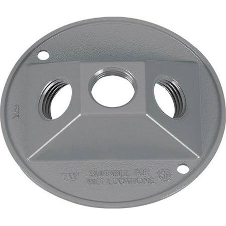 Sigma Electric 3 Hole Round Lamp Holder Cover - Grey