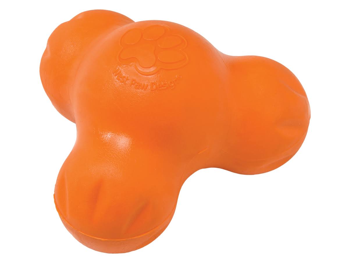 West Paw Dog Toy with Zogoflex Tux Tangerine Orange S