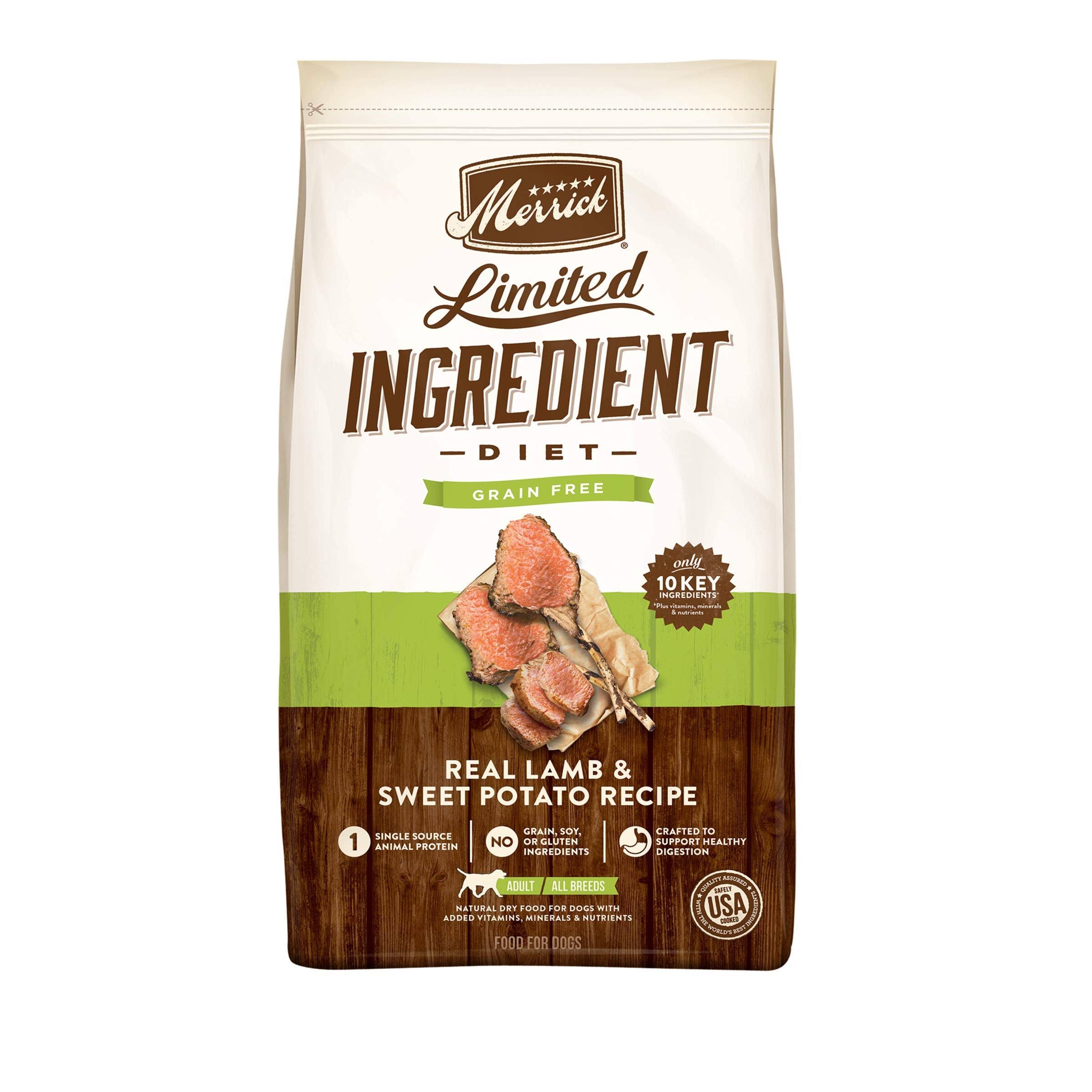 Merrick Limited Ingredient Diet Grain Free Dry Dog Food Real Lamb & Sweet Potato Recipe - 4.0 lb