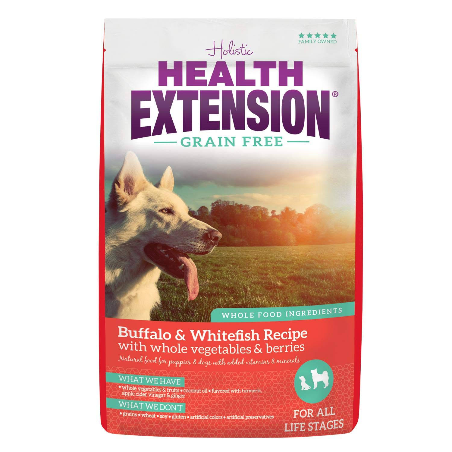 Health Extension Grain Free Little Bites Recipe Dry Dog Food - Buffalo and Whitefish, 1lb