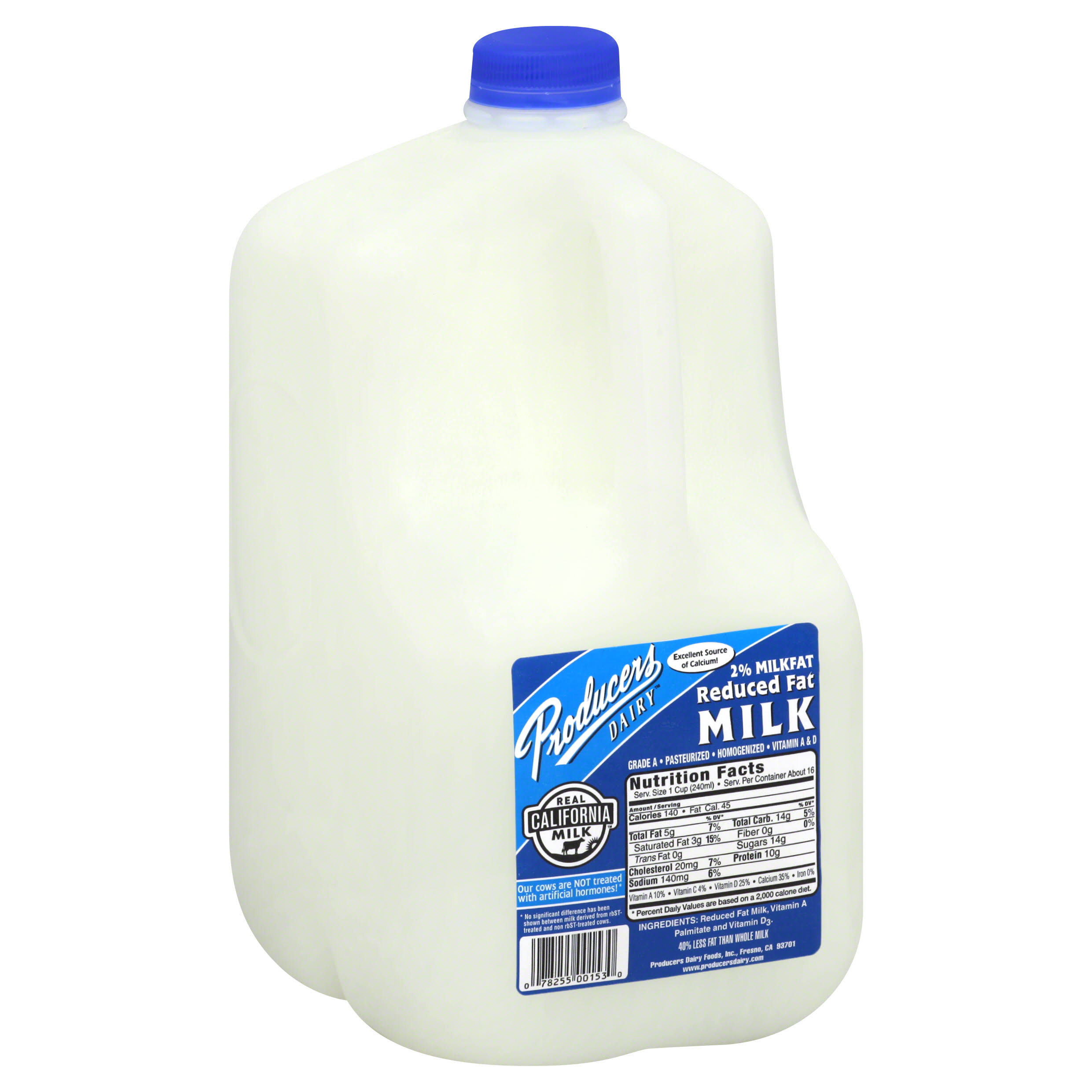Producers Milk, Reduced Fat, 2% Milkfat - 128 fl oz