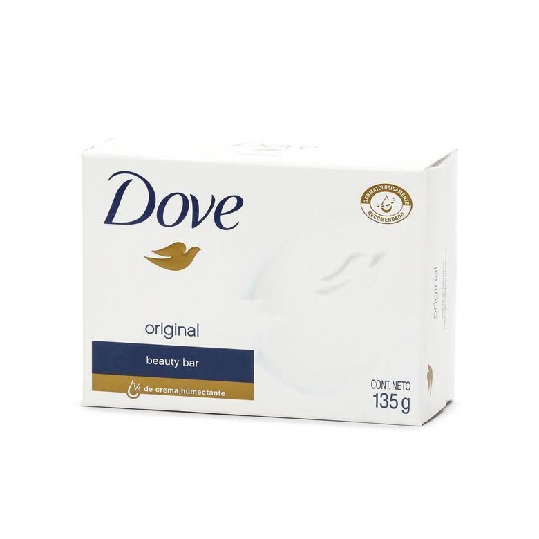 Dove Original Beauty Soap Bars - 1/4 Moisturizing Cream, 135g, 3 Count
