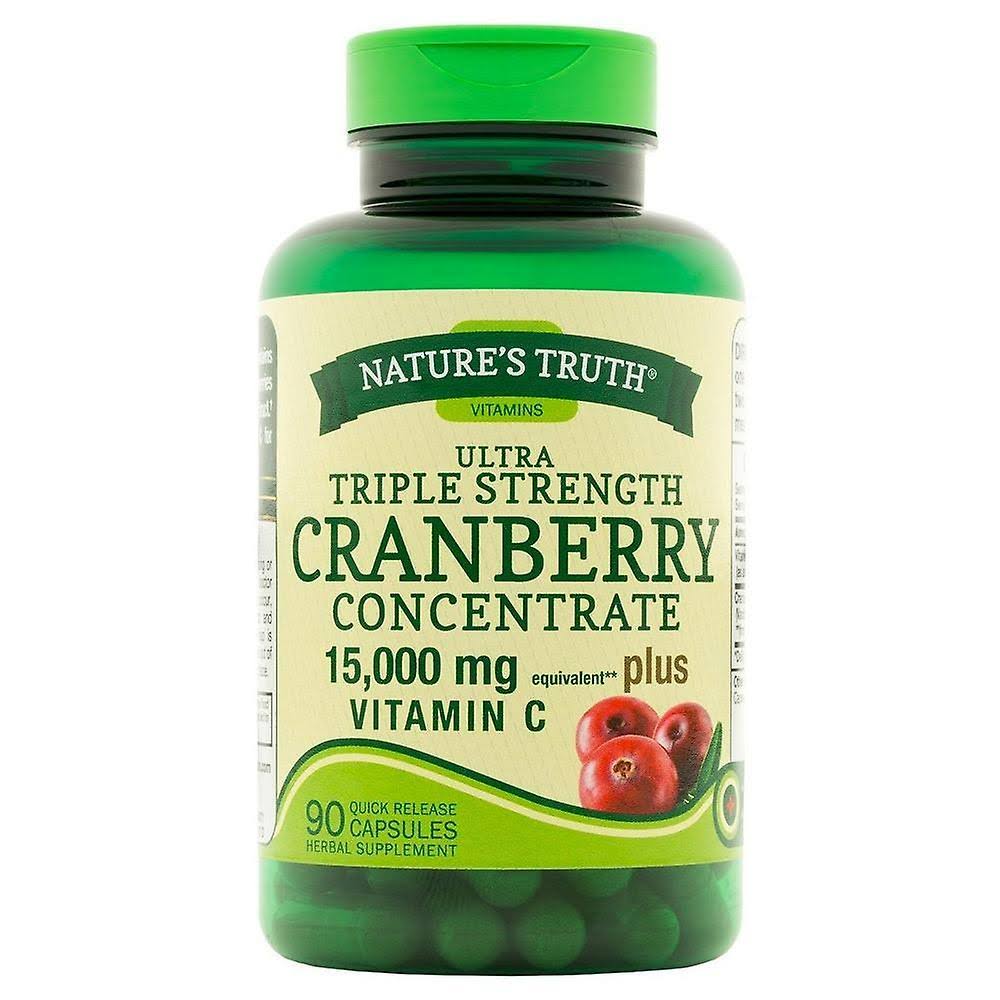 Nature's Truth Ultra Triple Strength Cranberry Concentrate - 15000mg, 90 Capsules