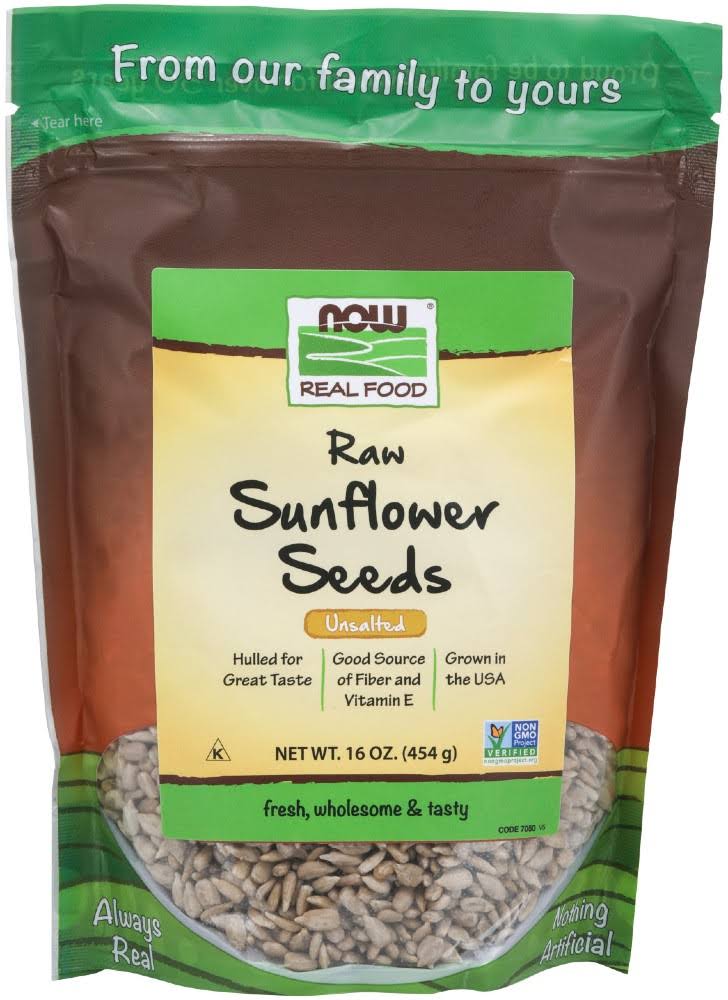 Now Foods Real Food Raw Sunflower Seeds - Unsalted, 16oz