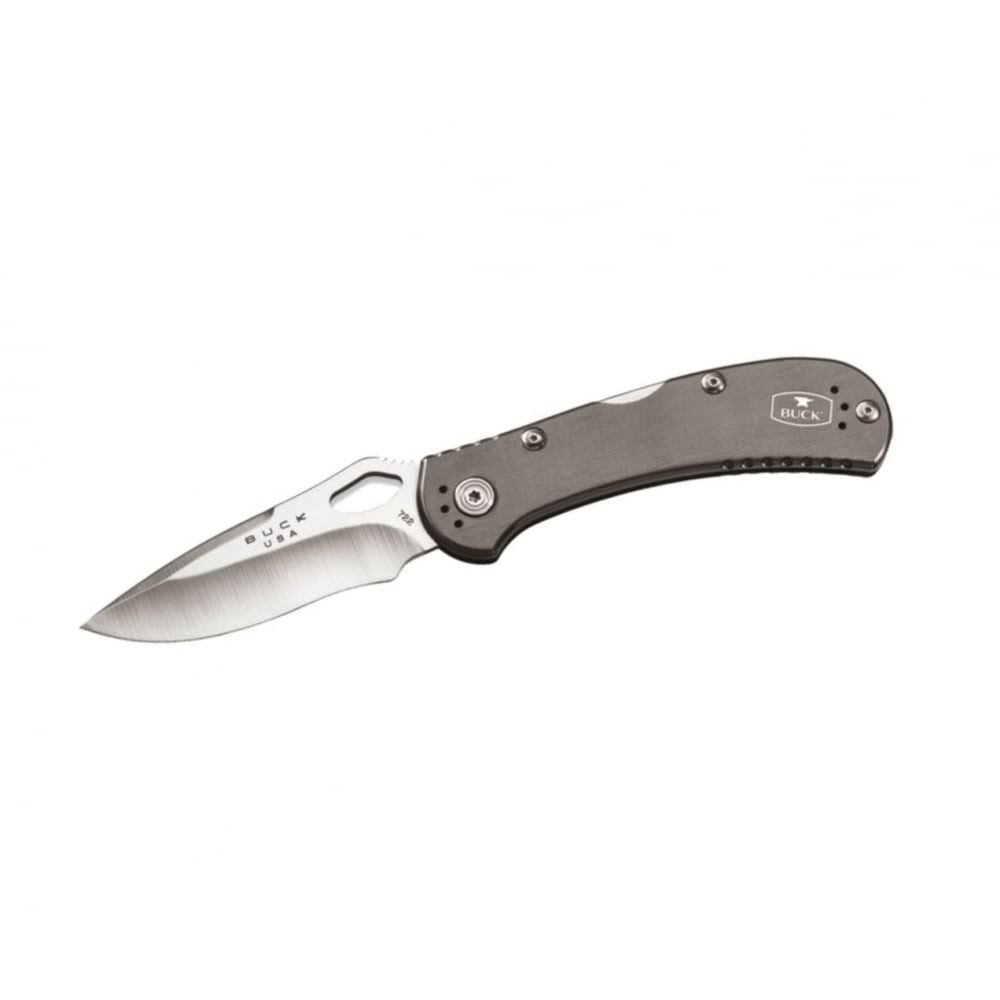 Buck Knives Spitfire Folding Blade Knife - Gray Aluminum Handle