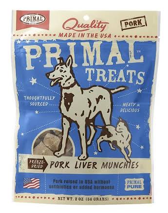 Primal Freeze Dried Pet Treats - Pork Liver Munchies - 2 oz