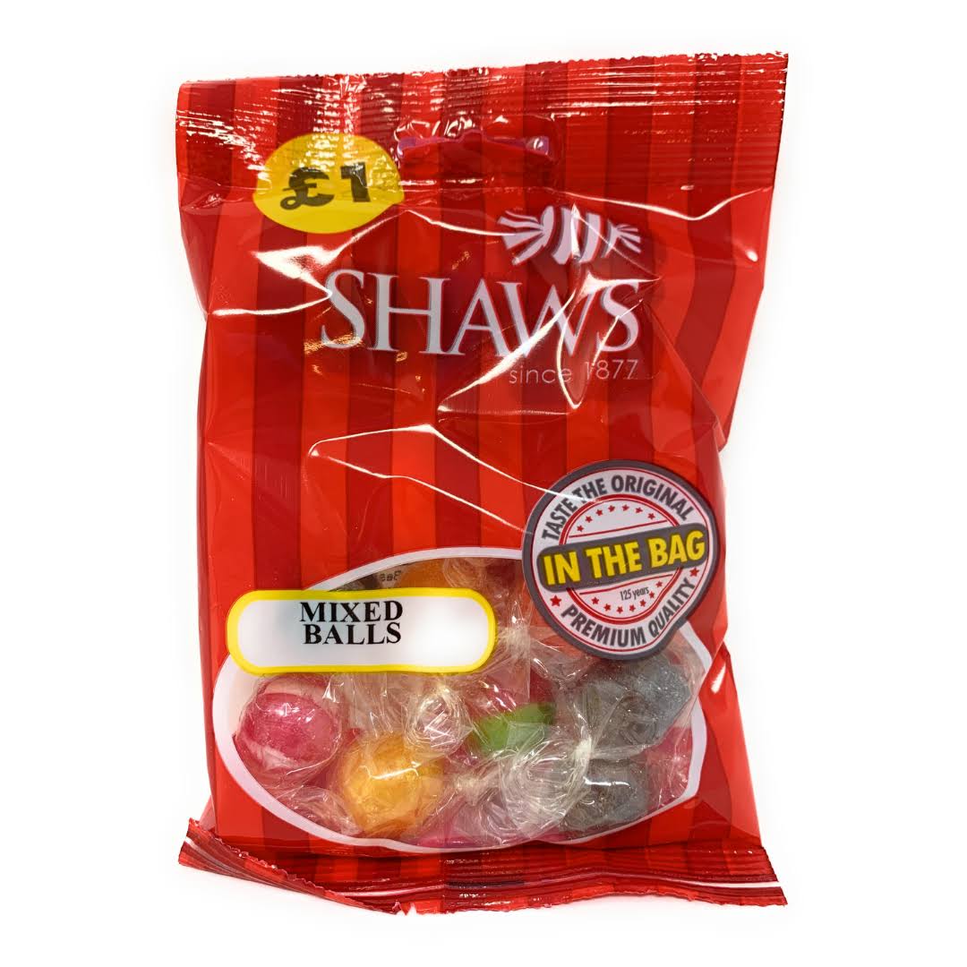 WJ Shaws in The Bag Sweets Mixed Balls 120g