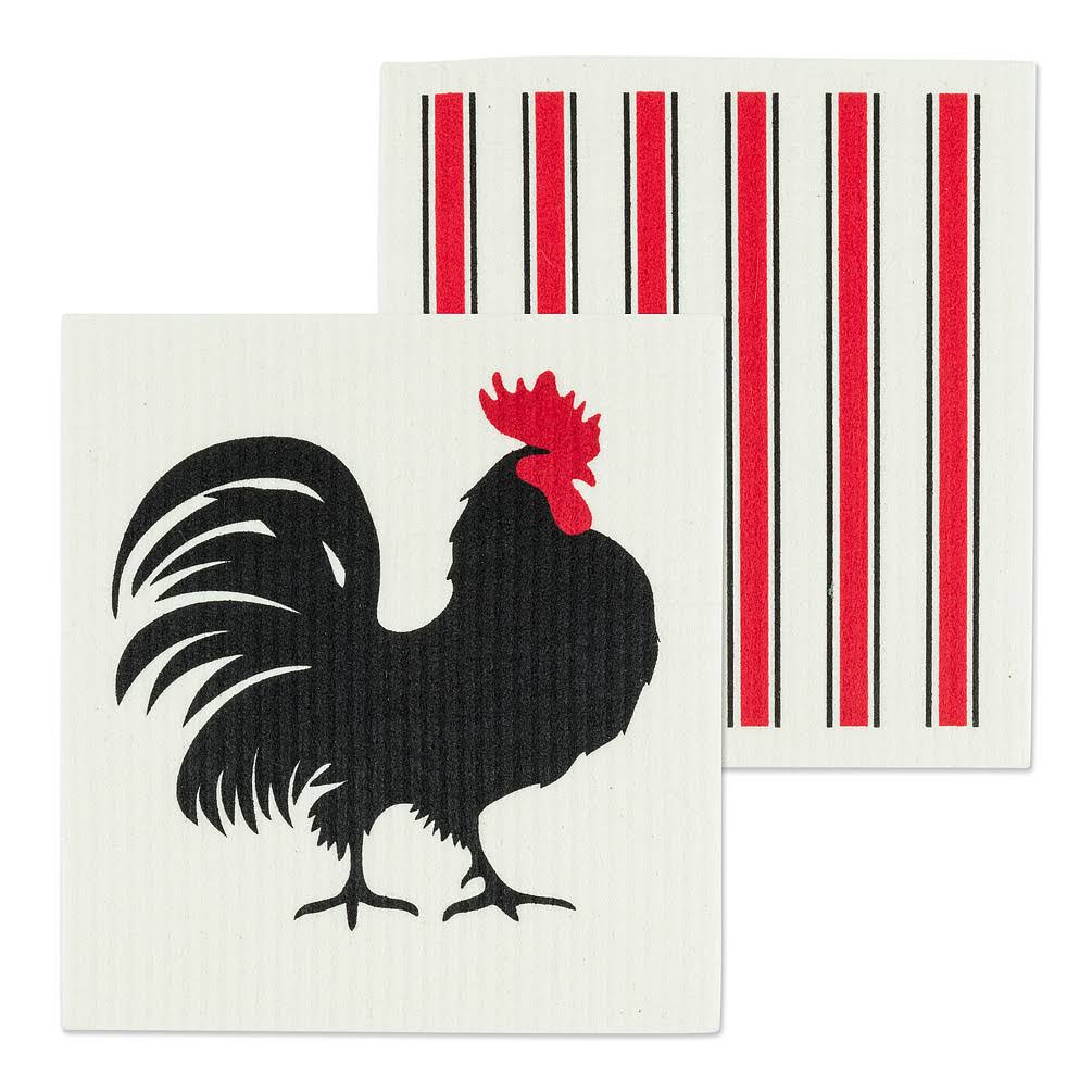 The Amazing Swedish Dishcloth - Rooster Pack of 2