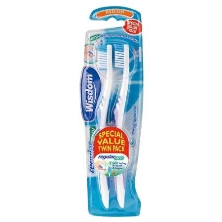Wisdom Regular Fresh Toothbrush - Medium, 2ct