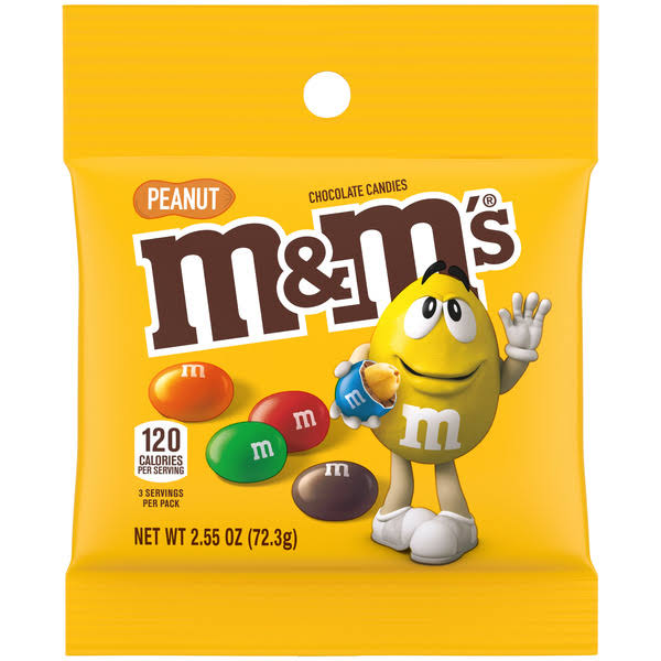 M&M's Chocolate Candies, Peanut - 2.55 oz