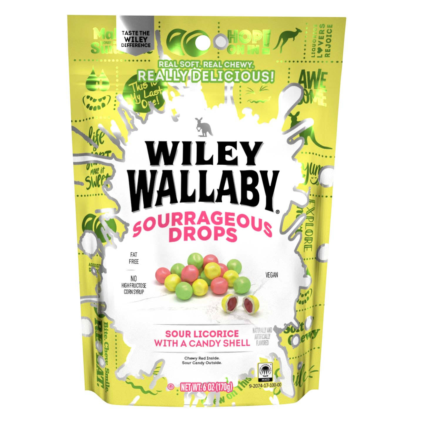 Wiley Wallaby Sourrageous Drops (170g)